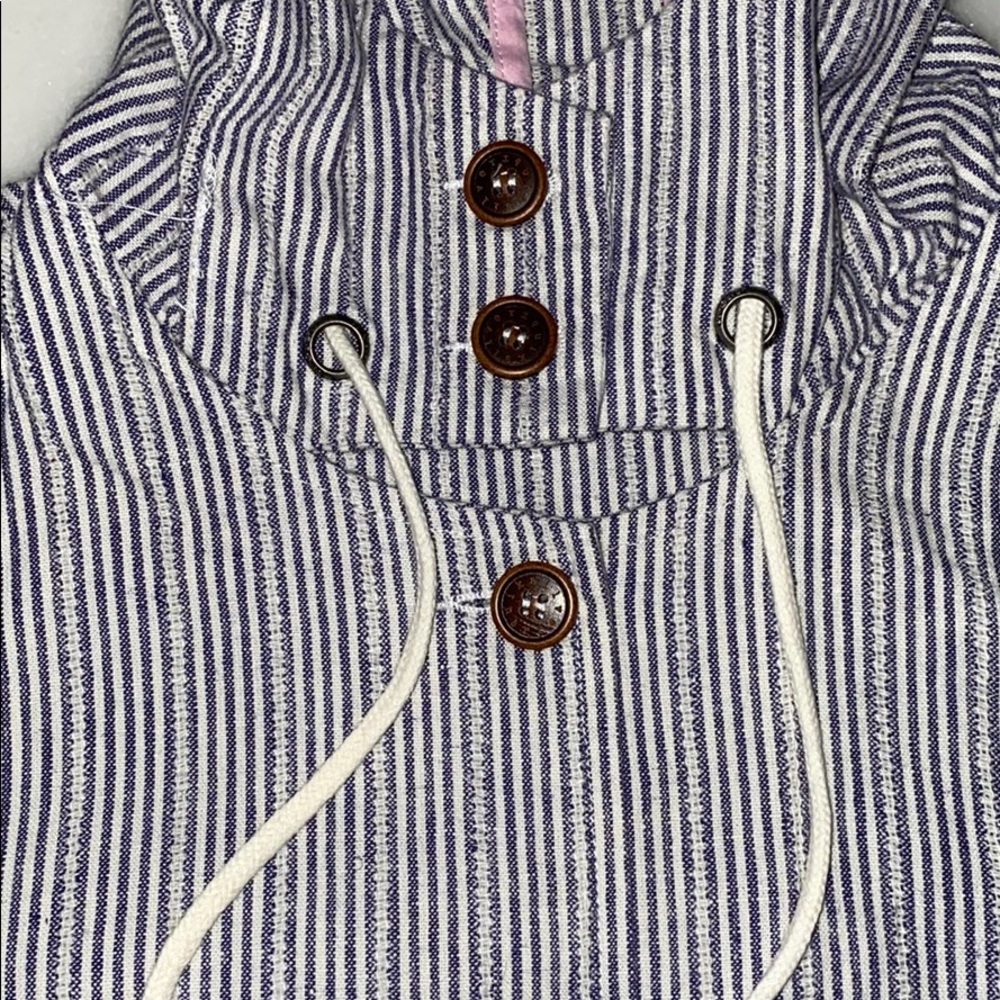 🔥Quiksilver Pool Stripe Hooded Blazer - NWT - Picture 6 of 8